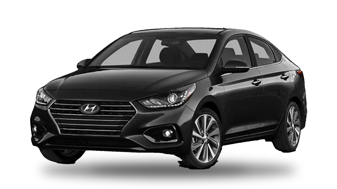 Hyundai Accent, vue trois quarts avant
